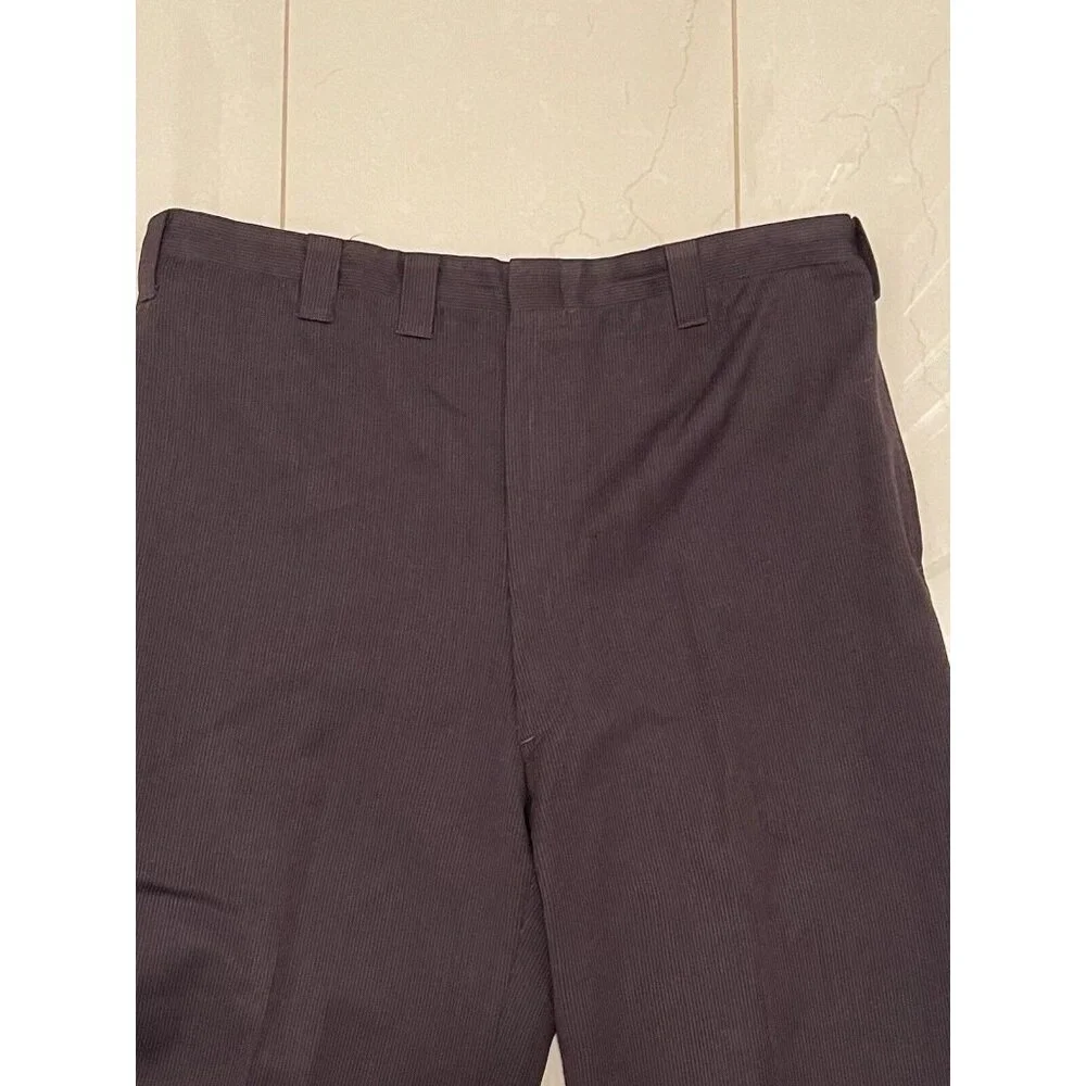 1958 Custom Tailored Siebler Clothes Twill‎ Wool Men’s 37x33 Pants Navy & Brown